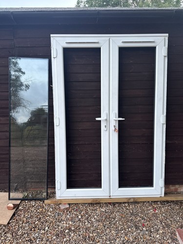Upvc french doors - upvc, white