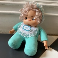 Vintage Fiba Doll Rosebonbon Bebe Plush Soft Toy Baby Cute Kitsch Thumb Sucking