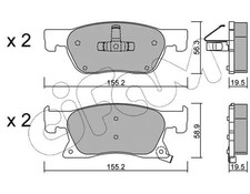 Brake pads 822-1114-0 CIFAM