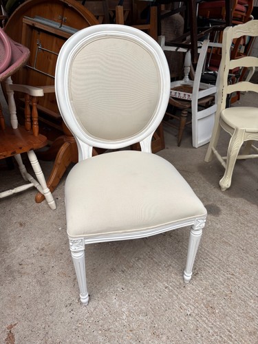 White balloon back chair - back,