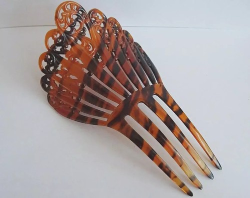 Vintage hair comb celluloid - vintage,