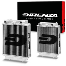 DIRENZA ALLOY LEFT RIGHT AUXILIARY DSG RADIATORS FOR VW GOLF R MK7 2.0TSI 13-20