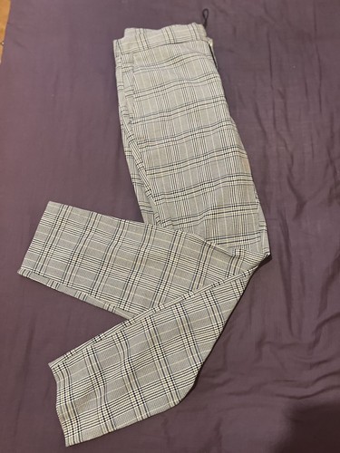 Zara chequered grey cigarette