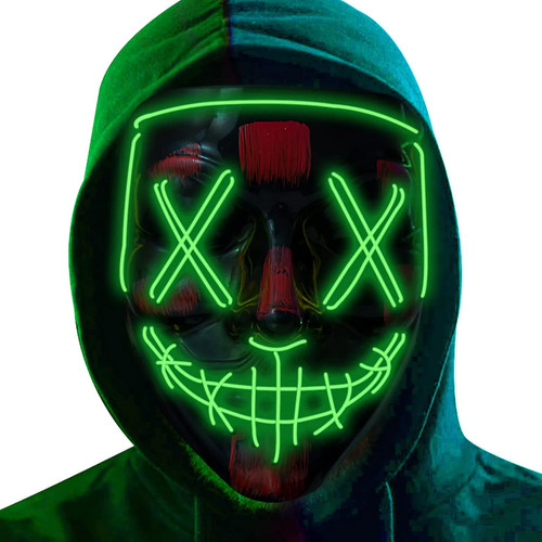 Neon green led purge - led, mask