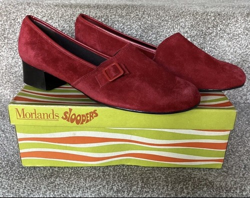 60s vintage red suede - red,
