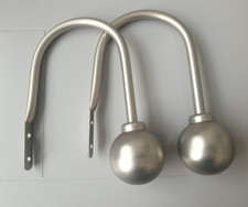 Next Matt Silver Finish Ball Curtain HoldBacks Tiebacks