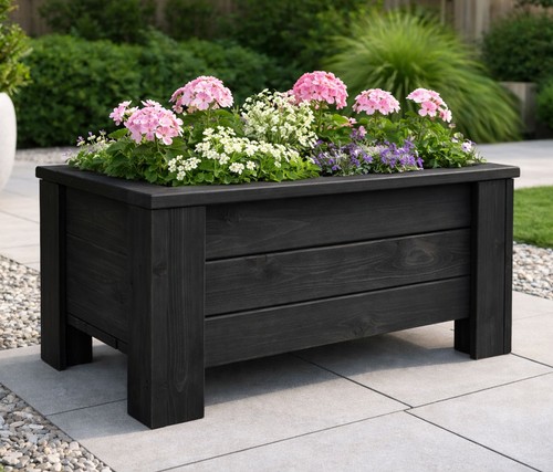 Heavy duty black wooden - wooden, raised