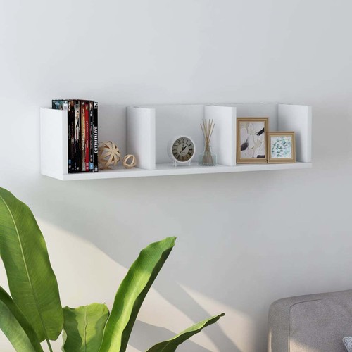 Dvd wall shelf white - wall,