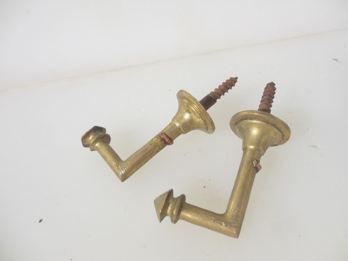 Vintage brass tie backs old - brass,