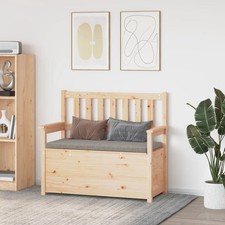 Modern Solid Wood Pine Bench Wooden Storage Bench Seating Chair vidaXL