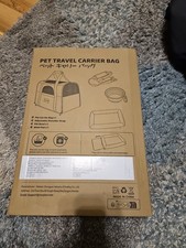 Pet Carrier Travel Bag Foldable Lightweight Cat Dog Top Opening With Handles