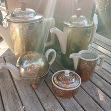 Vintage WMF Hammered Silver Plate  Art Deco / Bauhaus Tea And Coffee Service