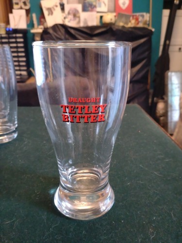 Tetley bitter pint glass - bitter,