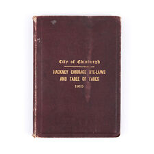 1914 Edinburgh Hackney Carriage Drivers Licence & 1910 Rule and Fares book