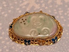Vintage Chinese Jade Filigree