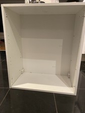 White Kitchen Cupboard Carcass With Two Shelves.