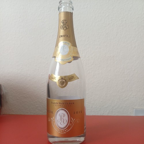 Cristal champagne empty - empty, bottle