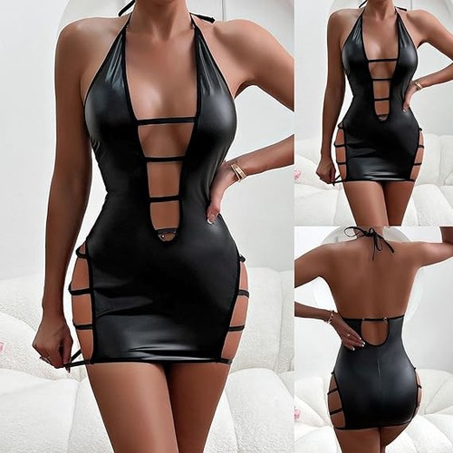 Medium black bodycon straps - medium, &