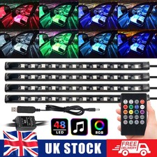 4x RGB LED Car Interior