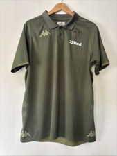 Leeds United Kappa Polo Shirt Khaki Size XL