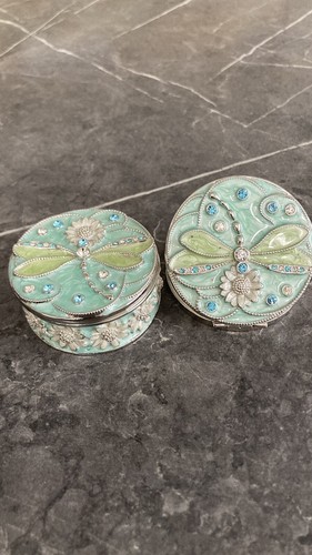 Vintage set enamel trinket - set,