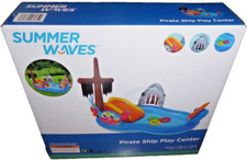 Summer Waves Pirate Ship Water Play Centre Kids EASY UP Paddling Pool AGE 3 yrs+