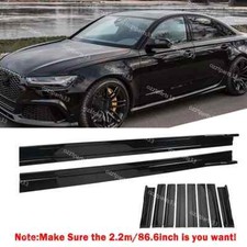For Audi A3 A4 A5 A6 A7 S3 86.6" Side Skirt Rocker Panels Splitter Extension