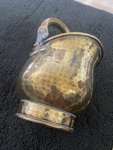 Vintage brass fireplace - brass, coal