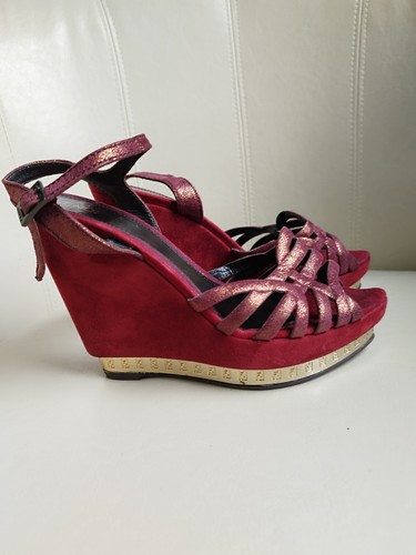 Fendi designer burgundy gold - fendi, burgundy/