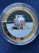 Cook Islands 2009 $1 Dollar Gold-plated Crown Coin - Moon Landing One Small Step