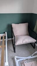 2x Sling Accent Chairs Metal