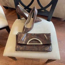 WHBM Snake Brown 4”  Shoes