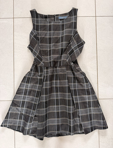 Y2k vie grey black plaid - e-vie, grey/black