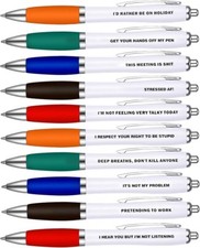 10 Pack Ballpoint Pens, 1.0 mm