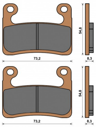 Front sintered brake pads - sintered,