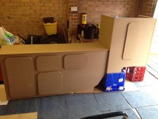 PLAIN MDF VOLKSWAGEN TRANSPORTER T25 CAMPERVAN CABINET INTERIOR UNIT