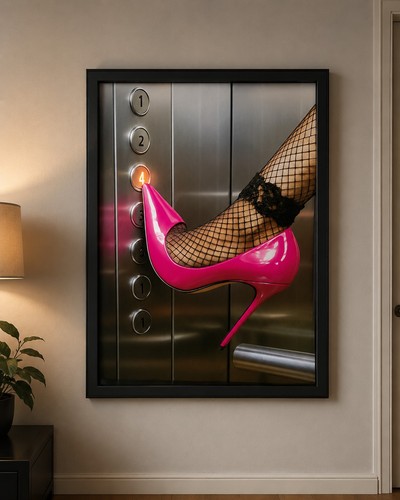 Framed fashion wall - fashion, pink