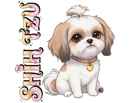 Shih tzu sticker and magnet - and,