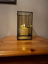 Tinted glass hurricane lamp