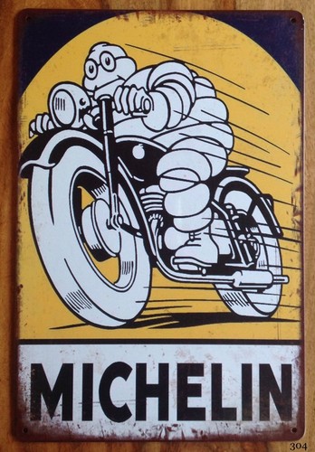 Michelin man motorbike - michelin, retro