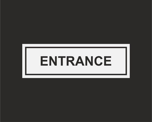 Entrance door wall sign - wall,