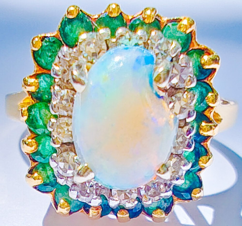 Antique 14k gold 00ct opal - , 1.00ct+