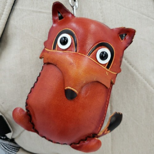 Fox leather wristlet - leather,