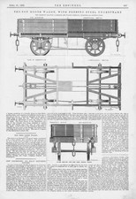 Oldbury Railway Carriage & Wagon Co 10 Ton Goods Wagon Antique Print 1892