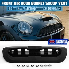 For Mini Cooper S R56 R55 R57 07-12 Gloss Black Front Air Hood Bonnet Scoop Vent