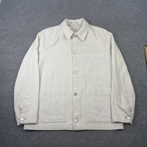 Zara jacket mens large beige - zara,