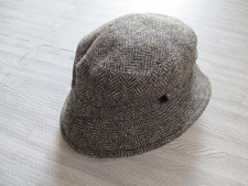 Harris Tweed Failsworth Hat Mens Size 7 57cm Grey Grouse Small 100% Wool 2012