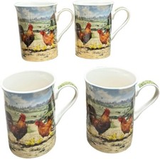 4 Coffee Mugs Farmyard