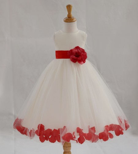 Rose petals flower - girl, dress