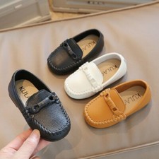 Baby Kids Boys Toddlers Slip On Flat Loafers Moccasins Dance Boat Party Shoes